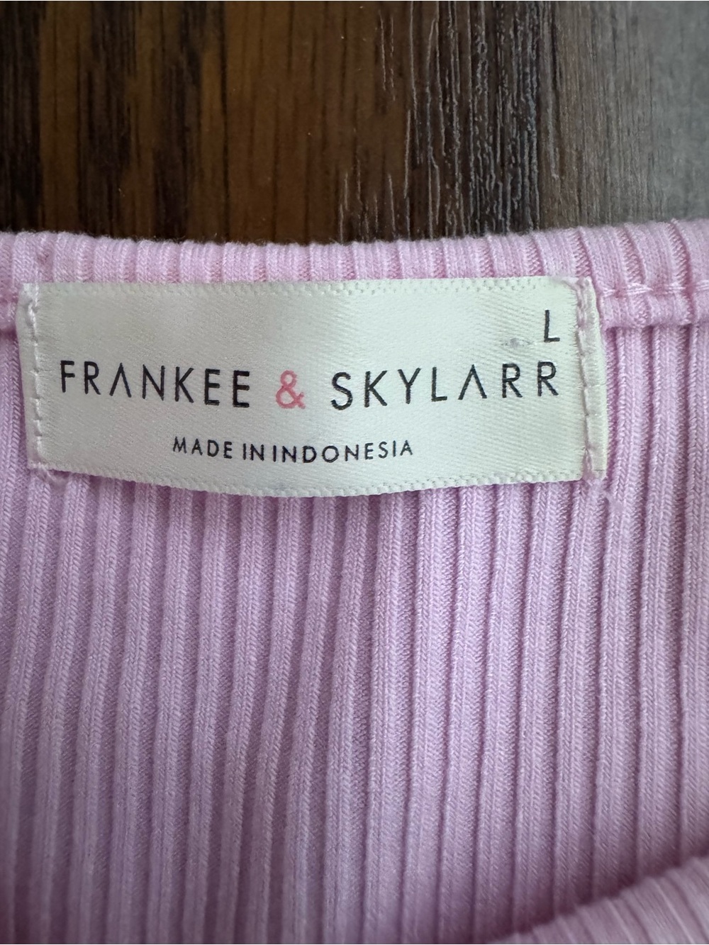 Button-Front Ribbed Tank Top in Light Pink - Picture 4 of 4